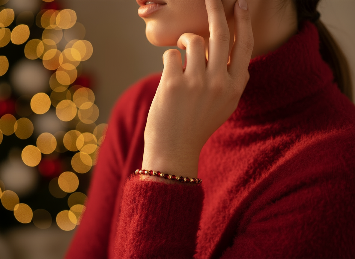 Crimson Ember Bracelet