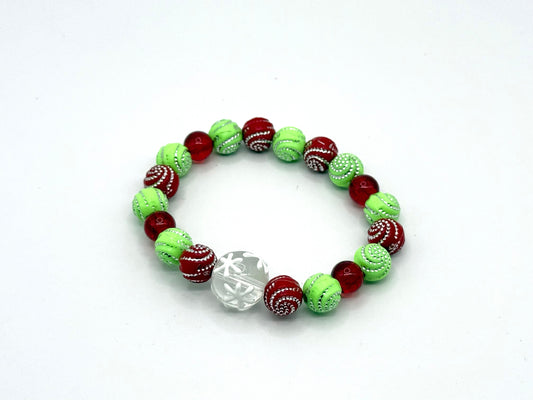 Frosted Cranberry Twist Bracelet