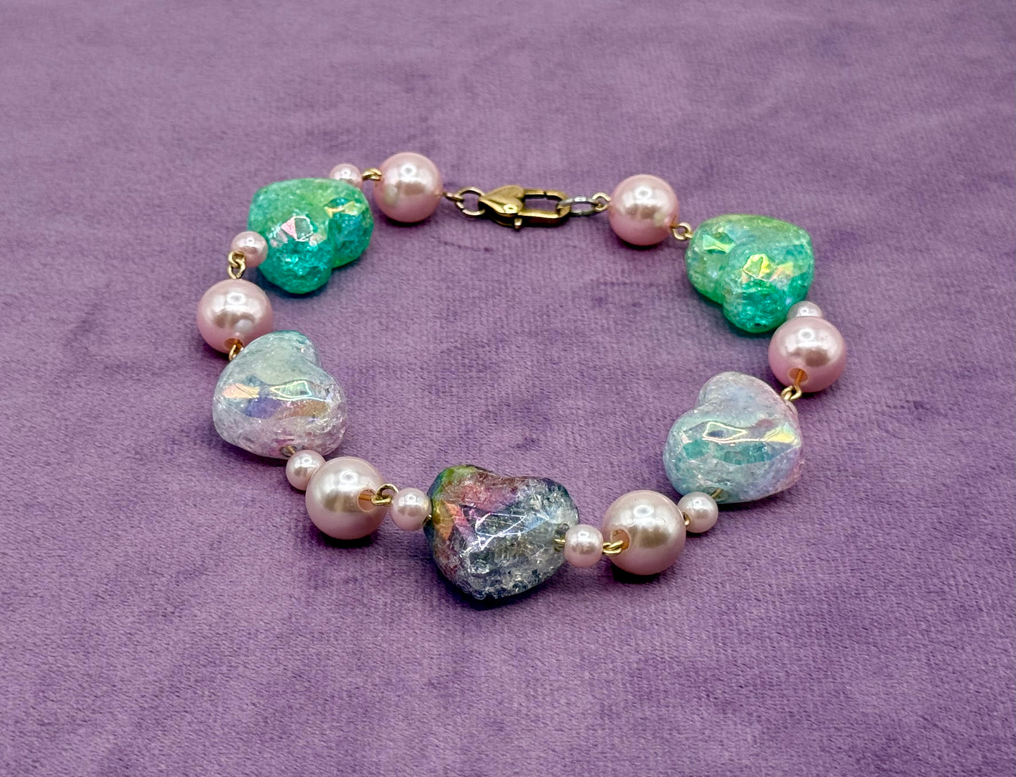 Prism Hearts Pet Necklace