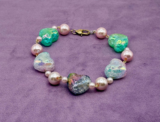 Prism Hearts Pet Necklace