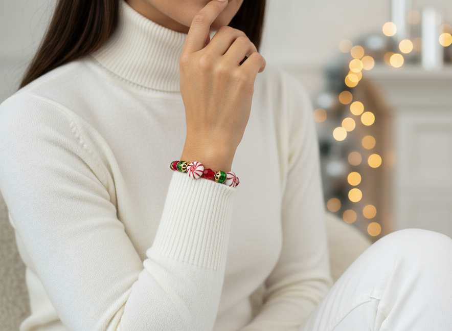 Candy Cane Carousel Bracelet