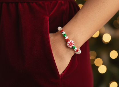 Candy Cane Cheer Bracelet