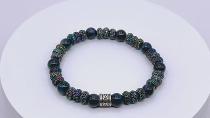 Obsidian Crest Bracelet