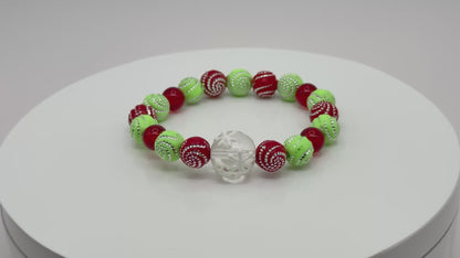 Frosted Cranberry Twist Bracelet