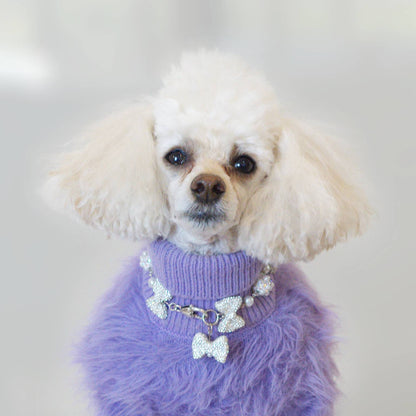 Sparkle Bow Pet Necklace